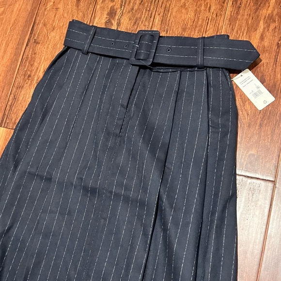 NEW FAVORITE DAUGHTER the gabby maxi skirt in Navy Pinstripe size 2 - Picture 13 of 15